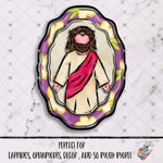 Load image into Gallery viewer, Jesus Oval Frame Design