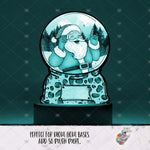 Load image into Gallery viewer, Leopard Santa Snow Globe Light Base Design