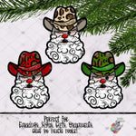 Load image into Gallery viewer, Leopard and Glitter Cowboy Santa Design Bundle