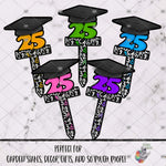 Load image into Gallery viewer, Light Graduation Cap 25 Garden Stake Design Bundle