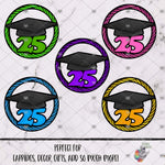 Load image into Gallery viewer, Light Graduation Cap 25 Hoop Design Bundle