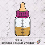 Load image into Gallery viewer, Pink Apple Juice Baby Bottle Design