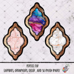 Load image into Gallery viewer, Marble and Hammered Gold Wavy Drop Design Bundle