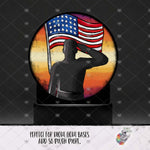 Load image into Gallery viewer, Military Memorial Round Light Base Design