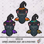 Load image into Gallery viewer, Halloween Bat with Witches Hat Design