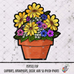 Load image into Gallery viewer, Mixed Flower Terracotta Pot Design