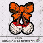 Load image into Gallery viewer, Mummy Cherries with Halloween Bow Design