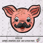 Load image into Gallery viewer, Funny Mustache Pig Head Design
