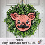 Load image into Gallery viewer, Funny Mustache Pig Head Design