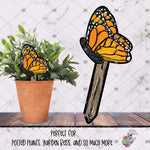 Load image into Gallery viewer, Rustic Monarch Side Butterfly Garden Stake Design