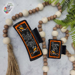 Load image into Gallery viewer, Orange Motorcycle Hair Clip Sublimation Design