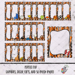 Load image into Gallery viewer, 20 Orange and Black Add Your Own Photo School Sports Stamp Design Bundle