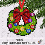 Load image into Gallery viewer, Snowflake Christmas Ornaments Wreath Design