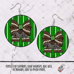 Load image into Gallery viewer, Owls Football Coquette Bow Round Design