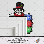 Load image into Gallery viewer, Panda Snowflake Corner Sitter Design