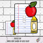 Load image into Gallery viewer, Teacher Apple and Crayon Outlet Cover Design