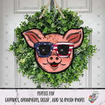 Load image into Gallery viewer, Patriotic Glasses Pig Head Design