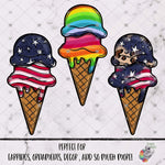 Load image into Gallery viewer, Patriotic Ice Cream Cone Design Bundle