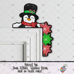 Load image into Gallery viewer, Penguin Snowflake Corner Sitter Design