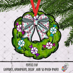 Load image into Gallery viewer, Peppermint Christmas Wreath Design
