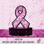 Load image into Gallery viewer, Pink Cow Print Awareness Ribbon Light Base Design