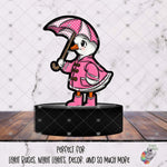 Load image into Gallery viewer, Pink Raincoat Goose with Umbrella Light Base Design