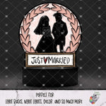 Load image into Gallery viewer, Pink Just Married Light Base Design