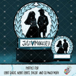 Load image into Gallery viewer, Pink Just Married Light Base Design