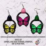 Load image into Gallery viewer, Monarch Butterfly Leather Earring Design Bundle 1