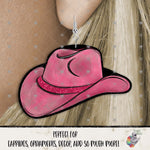 Load image into Gallery viewer, Pink Weathered Cowboy Hat Design