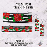 Load image into Gallery viewer, Christmas Poinsettia Cuff Bracelet and Bar Earring Design Bundle
