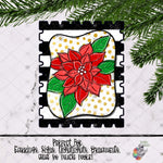Load image into Gallery viewer, Poinsettia Stamp Design