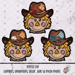 Load image into Gallery viewer, Polka Dot Cowboy Scarecrow Design