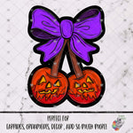 Load image into Gallery viewer, Pumpkin Cherries with Halloween Bow Design