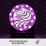 Load image into Gallery viewer, Purple Cat Round Light Base Design