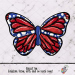 Load image into Gallery viewer, Patriotic Monarch Butterfly Design