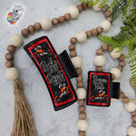 Load image into Gallery viewer, Red Motorcycle Hair Clip Sublimation Design