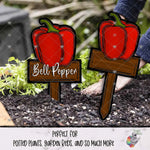 Load image into Gallery viewer, Bell Pepper Garden Stake Design Bundle