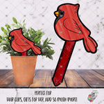 Load image into Gallery viewer, Red Cardinal Garden Stake Design