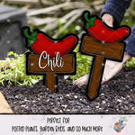 Load image into Gallery viewer, Chili Pepper Garden Stake Design Bundle