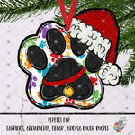 Load image into Gallery viewer, Dog Paw with Santa Hat Design