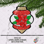 Load image into Gallery viewer, Poinsette Vintage Bulb Sublimation Design