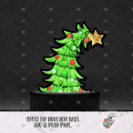 Load image into Gallery viewer, Red and Green Whimsical Christmas Tree Light Base Design