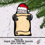 Load image into Gallery viewer, Santa Scroll Design