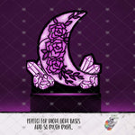 Load image into Gallery viewer, Boho Rose Moon and Gem Light Base Design