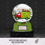 Load image into Gallery viewer, Santa's Workshop Truck Snow Globe Light Base Design