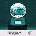 Load image into Gallery viewer, Santa's Workshop Truck Snow Globe Light Base Design