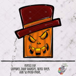 Load image into Gallery viewer, Scary Jack O Lantern Sublimation Design