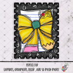 Load image into Gallery viewer, Teacher Coquette Bow Stamp Design