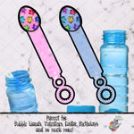 Load image into Gallery viewer, Scribble Flower Easter Egg Bubble Wand Design